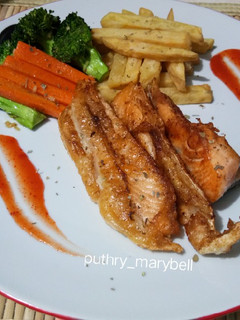 Foto resep Pan fried salmon simpel