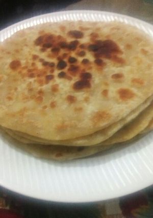 A picture of Soft layered chapati #4weeks challenge.