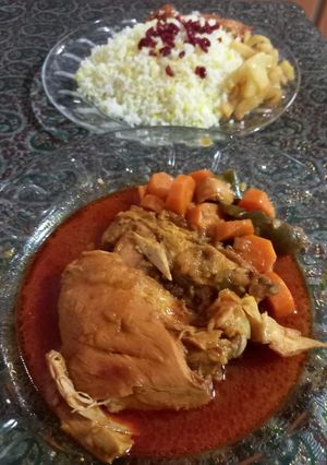 عکسی از دستور مرغ پلو 👌😋🤤