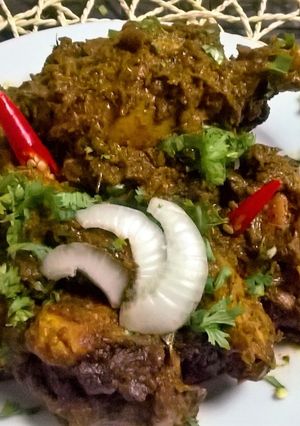 A picture of Gongura Chicken Fry.