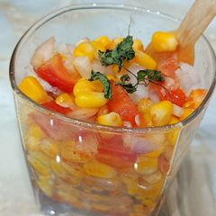A picture of Schezwan Corn Salad.
