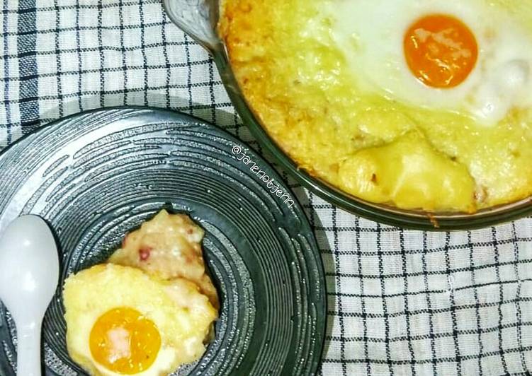 Bahan meracik Creamy Baked Potato with Eggs (Mpasi 1,5y) Anti Gagal