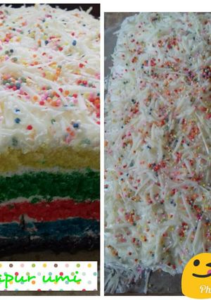 Foto resep Rainbowcake no timbang no oven