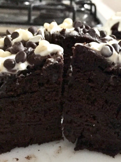 A picture of Brownies in a frying Pan.