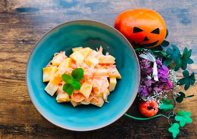 Halloween Japanese Persimmon salad