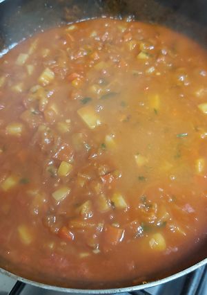 Una foto de Salsa de tomates con papa
