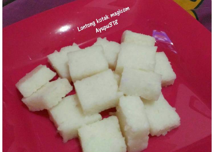 Resep Lontong kotak magicom Anti Gagal