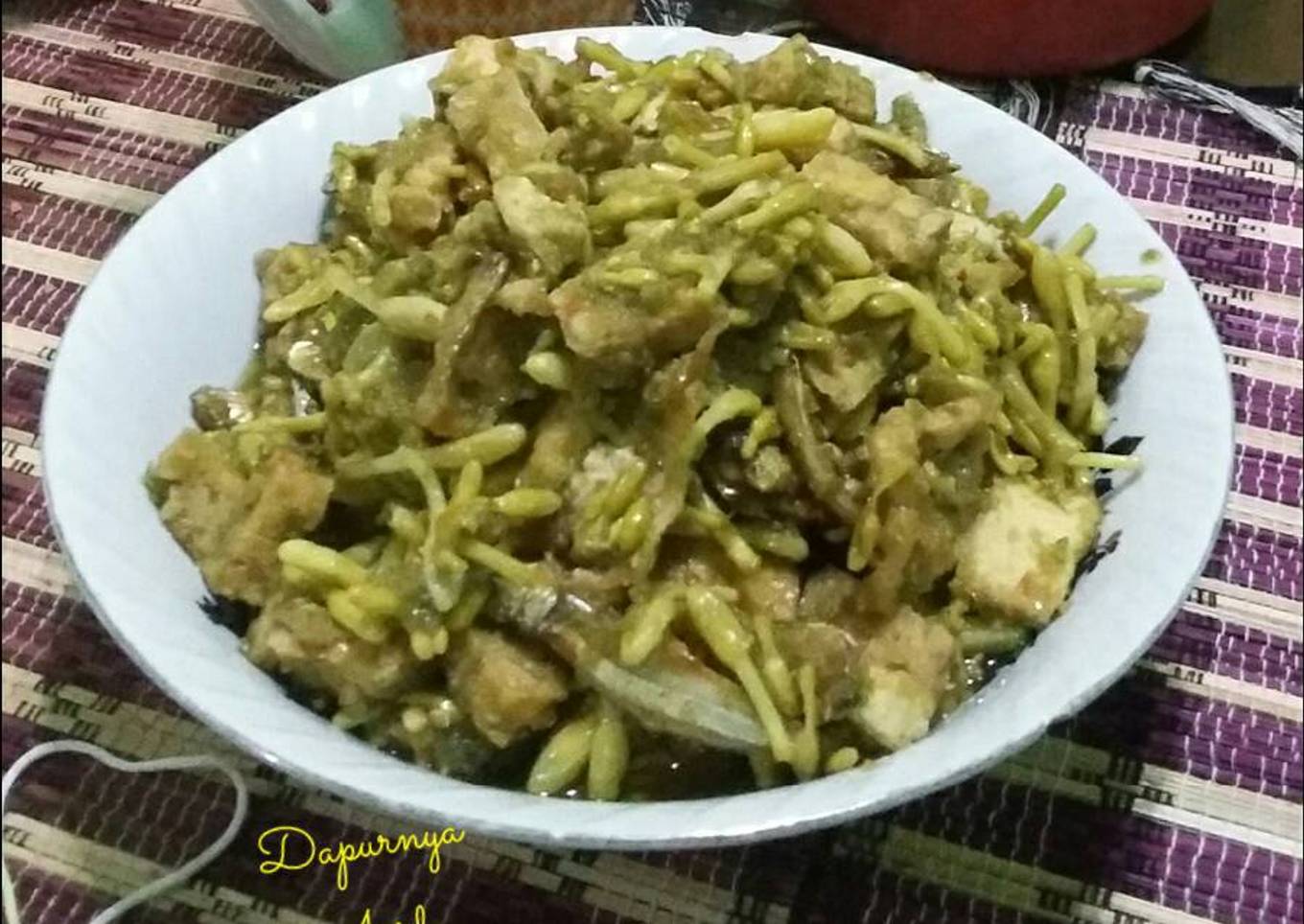 Oseng bunga pepaya cabe ijo