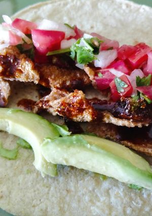 Una foto de Tacos de chicharrón