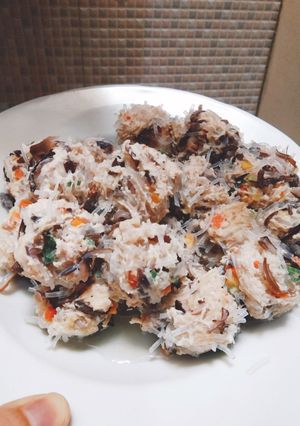 Foto resep Bakso ayam lohoa / bakso rambutan / bakso serabut