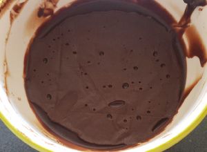 Una foto de Ganache de chocolate