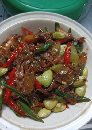 Foto resep Tumis Cumi Asin + Pete