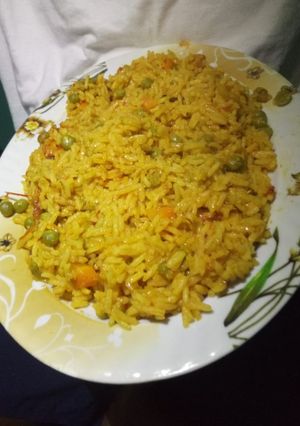 A picture of Vegetable tumeric rice #festivedishcontest_mombasa.