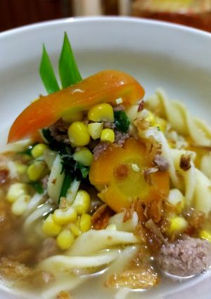 Foto resep Sup fusili daging sapi MPASI 1+