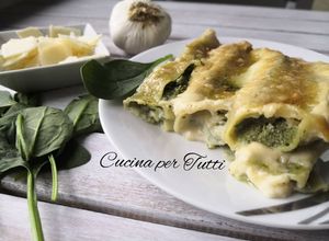 Une photo de Cannelloni ricotta épinards
