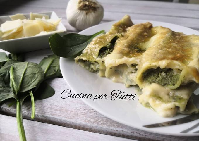 Recette Savoureux Cannelloni ricotta épinards