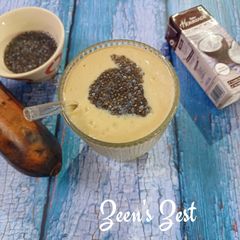 A picture of 2 minutes Red Banana Smoothie with Chia.