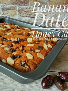 Foto resep Cake Pisang Kurma & Madu (Banana Dates Honey Cake)