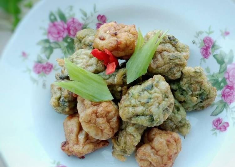 Bakso goreng ikan kakap+sayur kelor