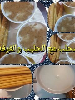 صورة لوصفة سحلب مع الحليب والقرفه