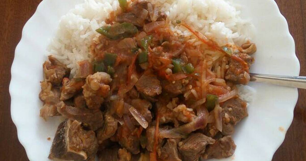 Beef Stew and White Rice Recipe by RodgersK Cookpad