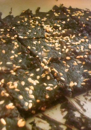 A picture of Cocoa Sesame Oat Bars.