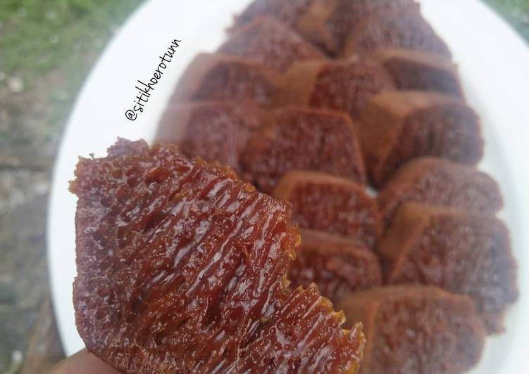 Resep Bolu karamel/ Bolu Sarang Semut, Enak