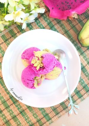 Foto resep Es Krim Alpukat Naga (week48)