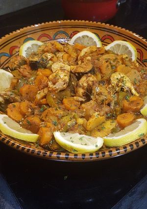 O poză a rețetei Tajine cu pește.