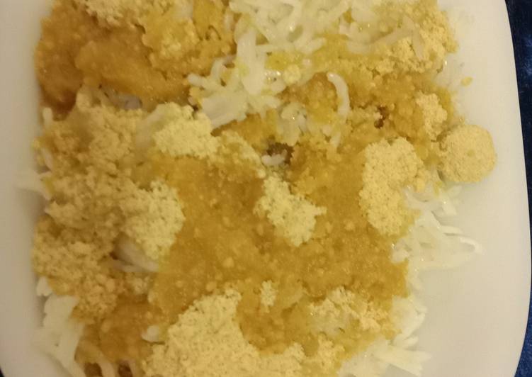 Recipe of Award-winning Jaggery powder rice with desi ghee