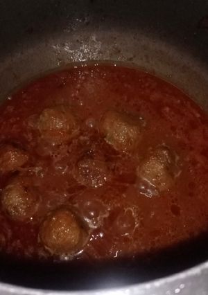 A picture of Suran kofta curry.