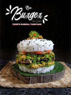 Foto resep Rice Burger Tempe Sambal Tumpang