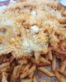 Macarrones con carne y camagroc 🍄🍄