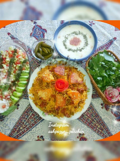 عکسی از دستور لوبیا پلو با گوشت تکه ای 🌸