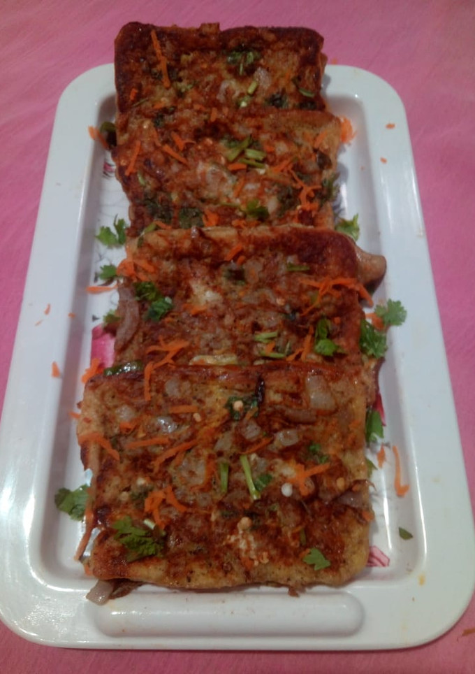 ஸ்பைசி பிரட் ஆம்லெட் டோஸ்ட் செய்முறை முக்கிய புகைப்படம்