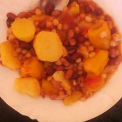 A picture of Githeri and potatoes #authormarathon#.