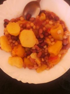 A picture of Githeri and potatoes #authormarathon#.