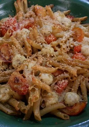 Una foto de Pasta con pesto