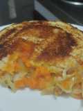 Sándwich🥯cremoso🧀🥛de zanahoria🥕y cebolla🧅🥐🧀