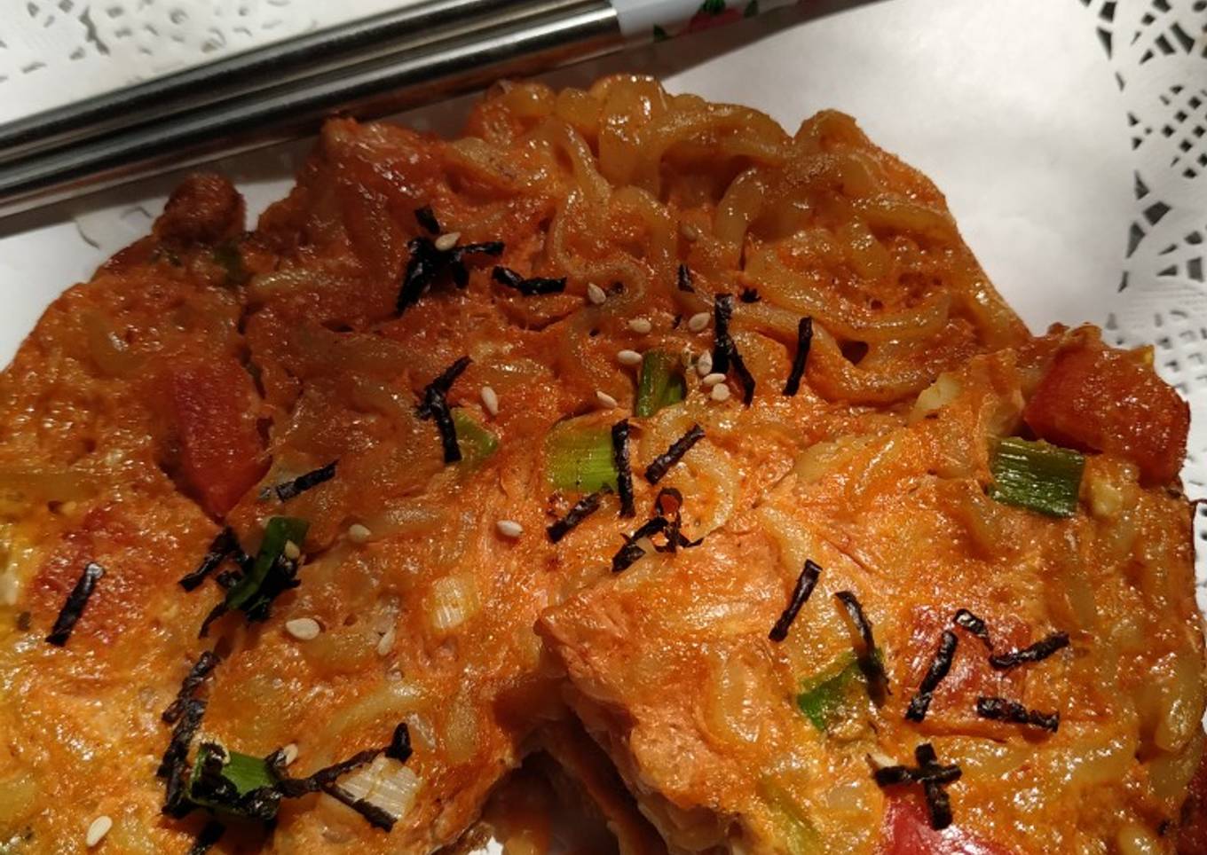 Martabak samyang aka omelette samyang