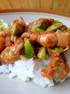 Foto resep Cumi asin balado pete