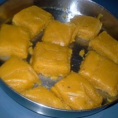 A picture of Besan flour sweet - Tamilnadu special.