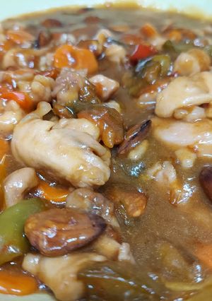 Una foto de Pollo con almendras (estilo oriental)