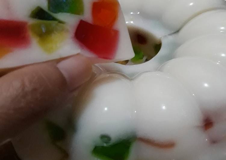 Resep Mozaik puding susu 'irit'😄, Bikin Ngiler