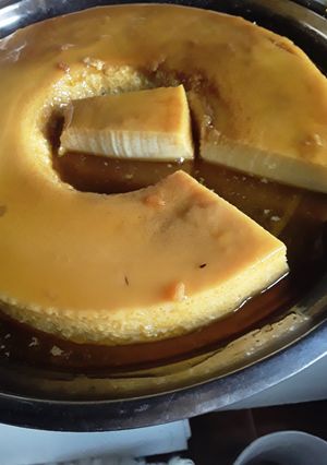 Una foto de Flan casero de vainilla