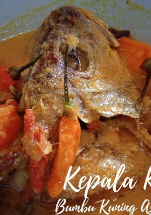 Foto resep Kepala Kakap Bumbu Kuning Asam Pedas