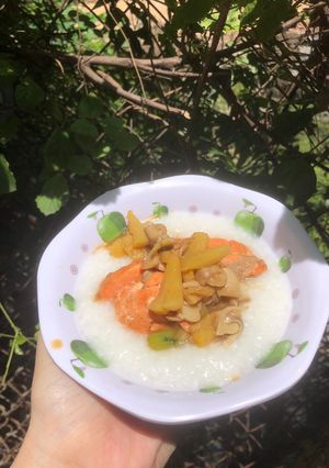 Hình của món Cháo cá rim dứa.