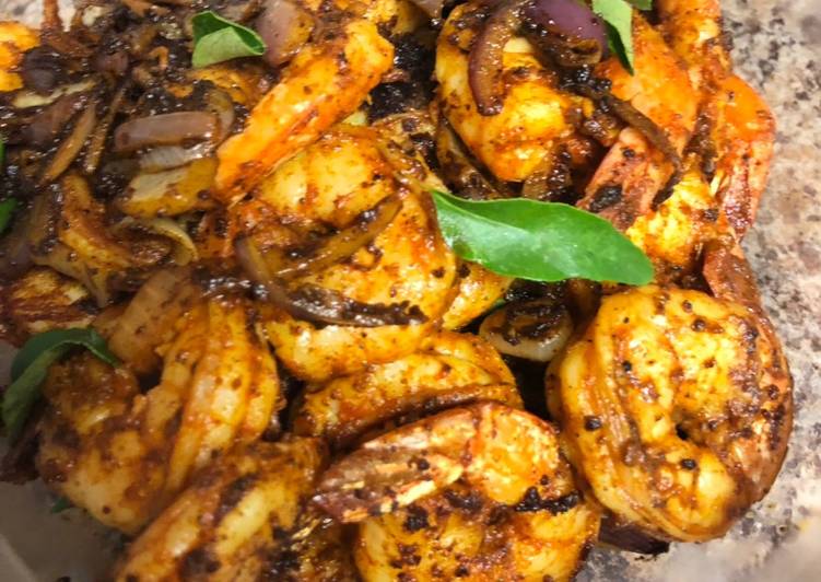 Easiest Way to Prepare Perfect Prawn Roast / Shrimp Fry / Stir Fried Masala Coated Prawns (Kerala Style)