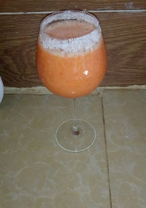 صورة لوصفة عصير فراولة 🍓 و برتقال🍊