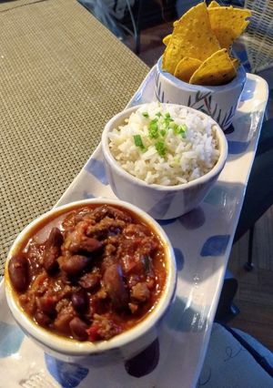 Una foto de Chili Con Carne y Porotos Rojos